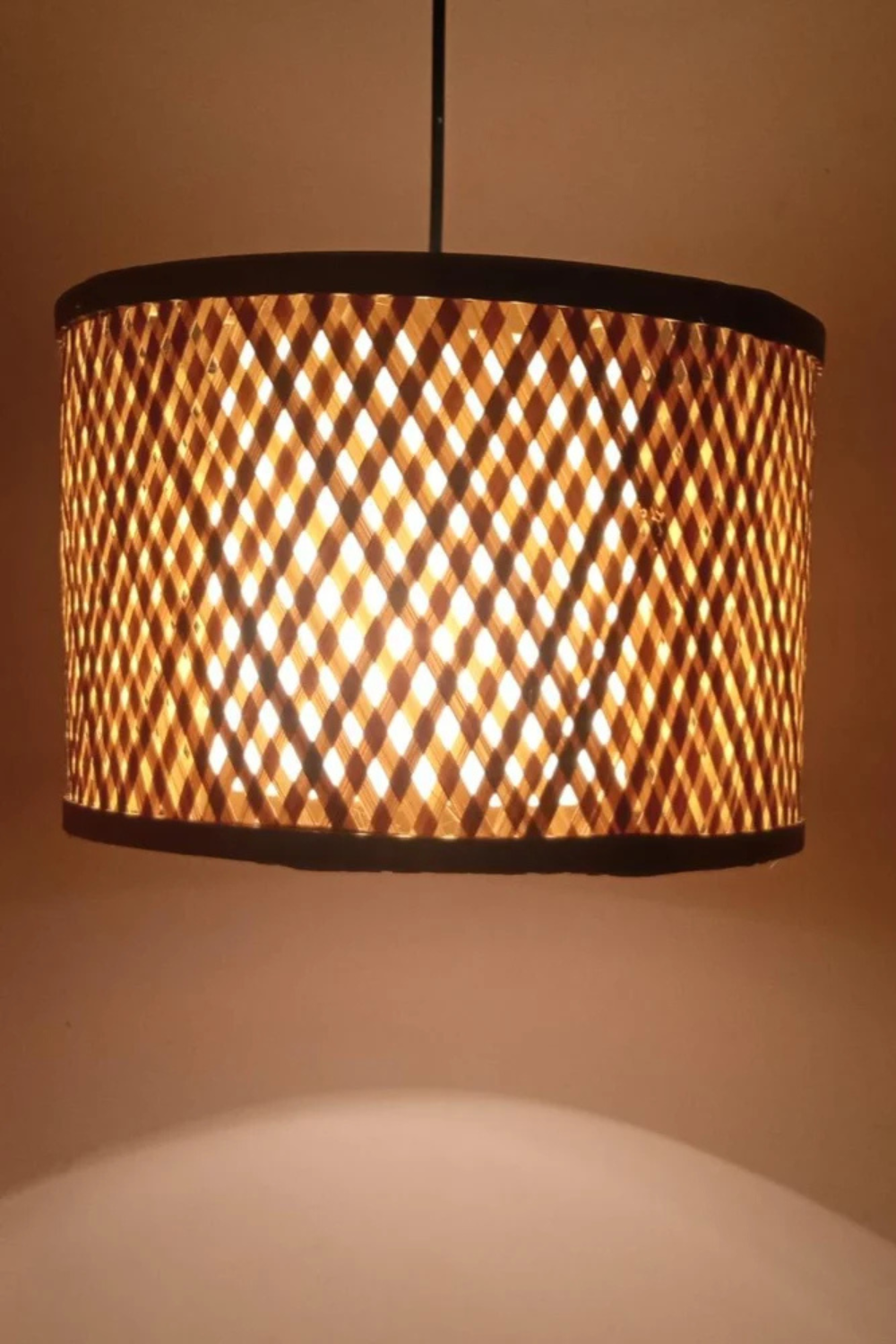 Hanging Natural Lampshade with Diffuser Sheet