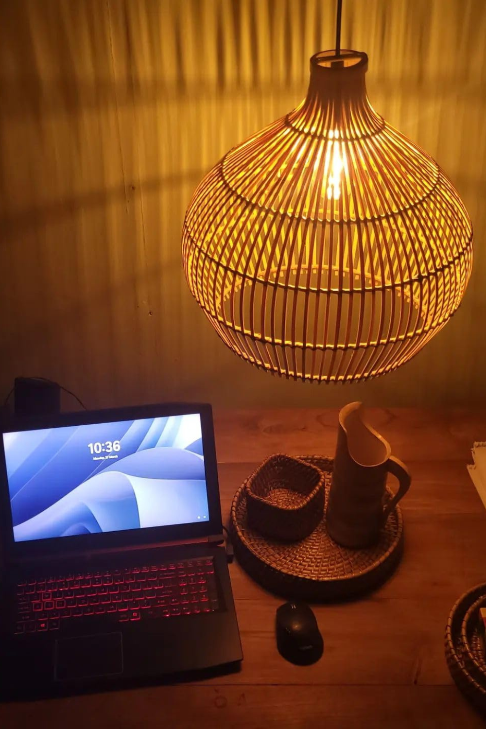 Rattan Look Lampshade