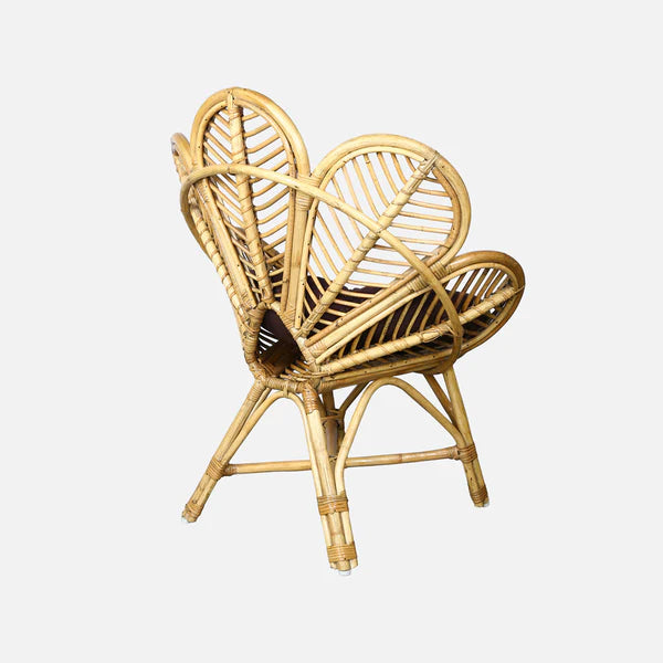 Flower Modern Rattan Chair with Artistic Backrest