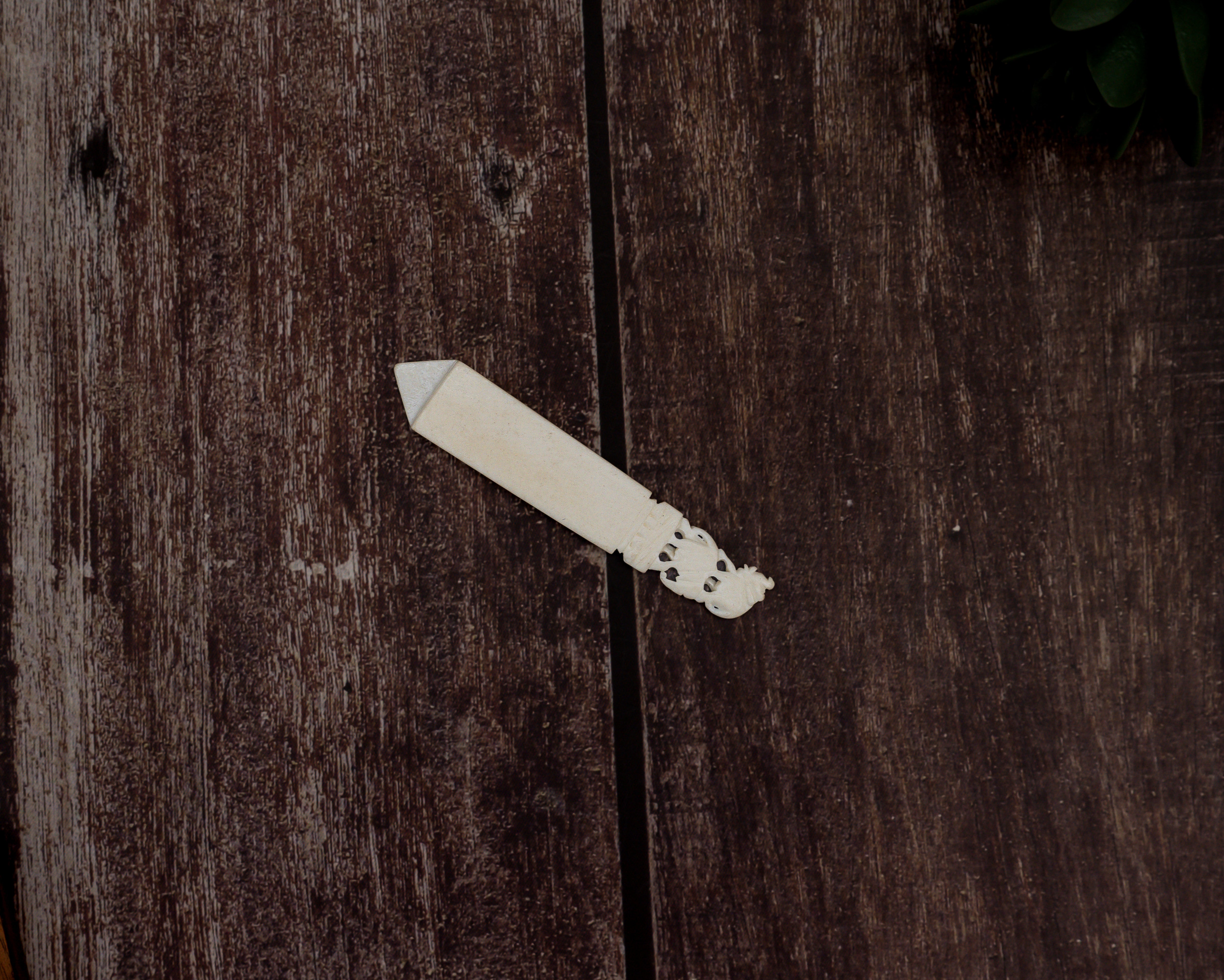 Bone Hand-Carved Bookmark