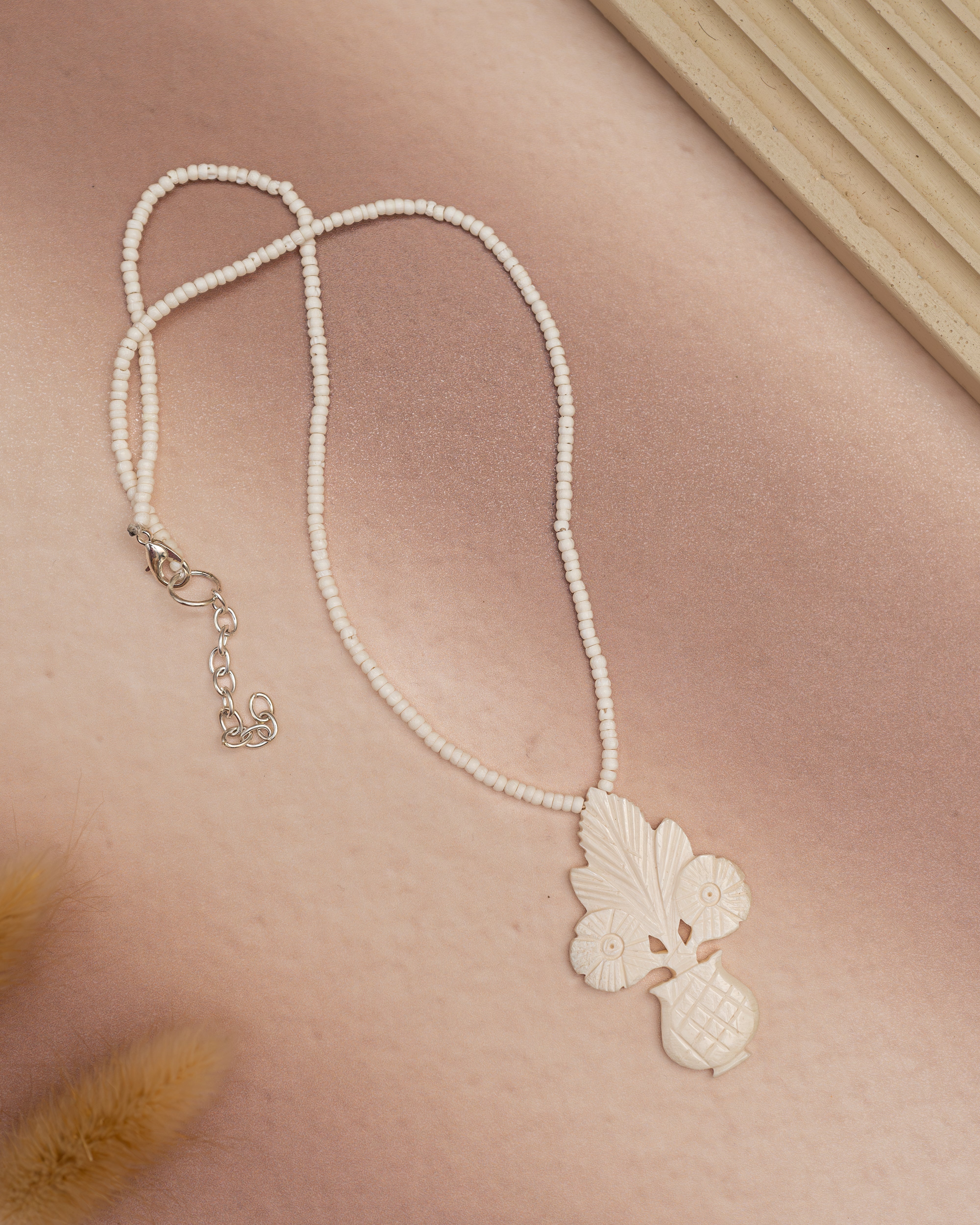 Flower Vase Bone Necklace