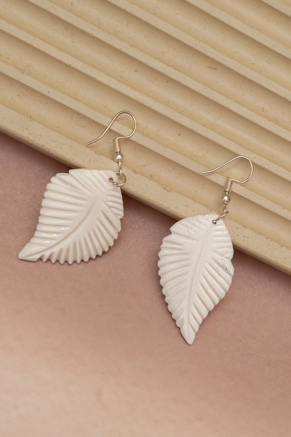 Leaves Shape Handcrafted Bone Earring