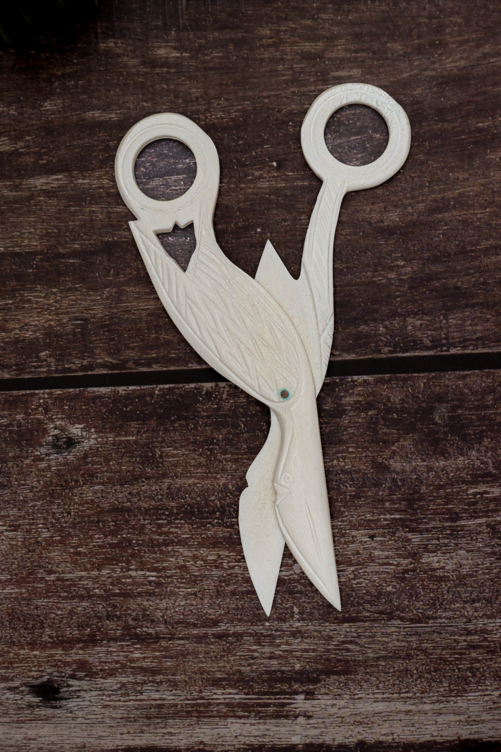 Hand-Carved Drongo Scissors