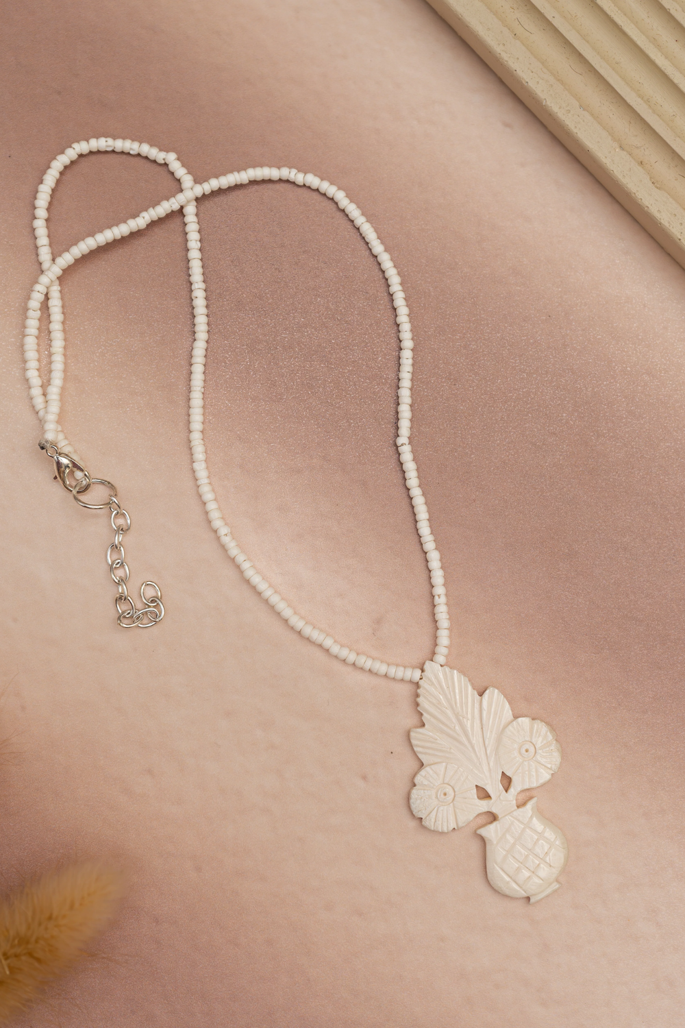 Flower Vase Bone Necklace