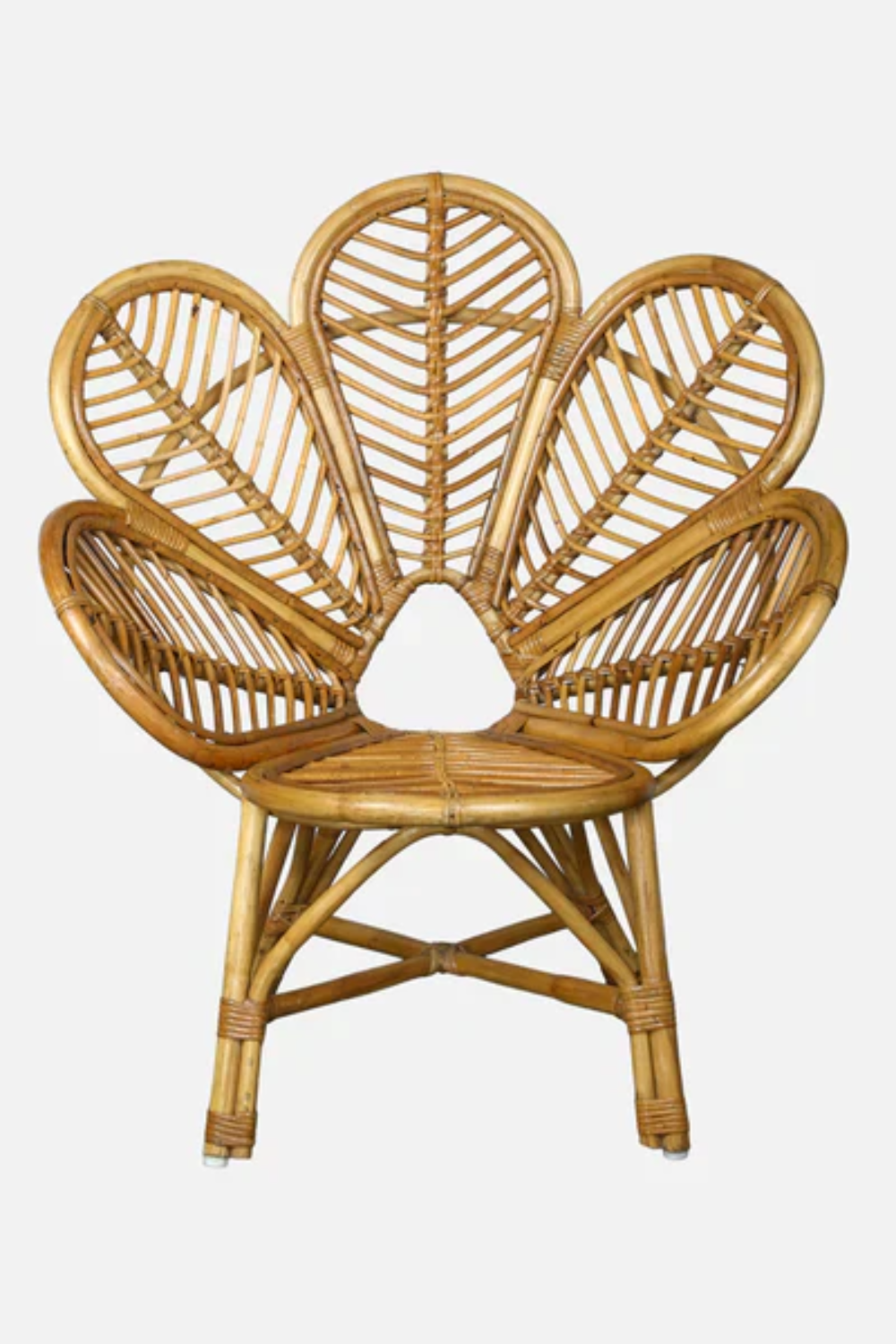 Flower Modern Rattan Chair with Artistic Backrest